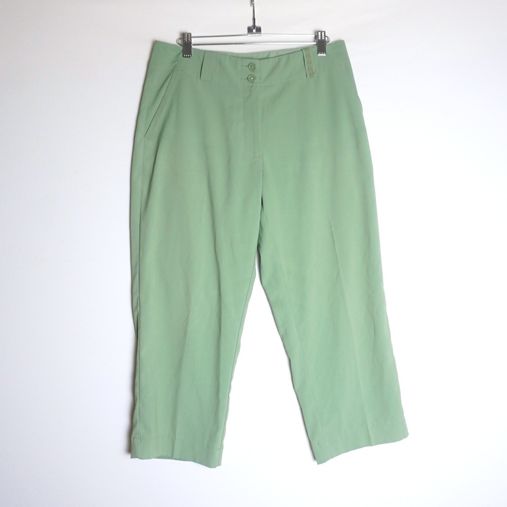 Nike Golf Fit Dry Women 4P Sage Green Straight Leg Trousers Athletic Pants